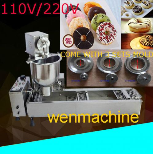 Stainless steel donut maker,automatic commercial electric donut maker 3set molds for sale