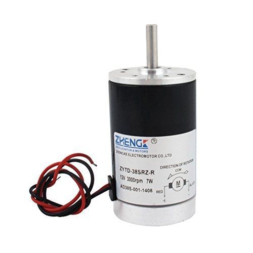 Uxcell zytd-38srz-r permanent magnet micro dc motor 3000rpm 7w 12v for sale