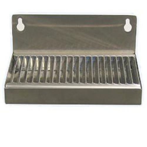 Beer Drip Tray 6&#034; Stainless Steel Wall Mount w/ No Drain