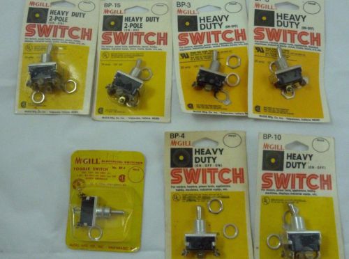 Vintage McGill BP Heavy Duty On Off Switch Motors Heaters Tools NOS LOT