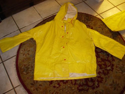 Edmont 550 wet wear for rain &amp; chem.protection large jacket &amp; bib overalls for sale