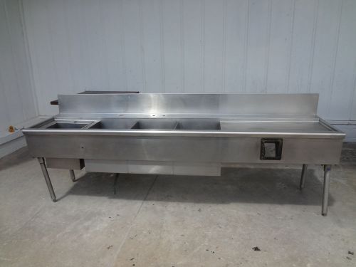 4 compartment stainless bar sink # 1495 for sale