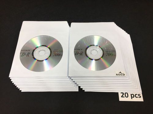 20 SONY Blank CD-R CDR Logo Branded 48X 700MB 80min Recordable Media Disc