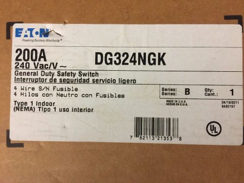 EATON DG324NGK General Duty Safety Switch New In Box