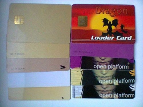 A collection of 10 Satellite TV Smart Cards ** FUN, Gold, Titanium, Dragon **