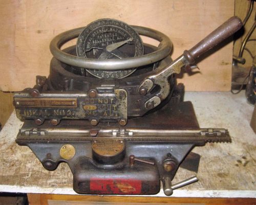 Antique IDEAL NO 3 Stencil Cutting Machine/Letter Number Stencil Cutter
