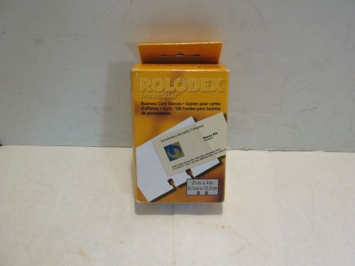 Necessities Rolodex 100 Business Card Sleeves Plastic Protector 2 5/8&#034; x 4&#034;