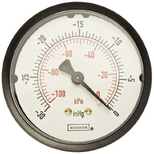 NOSHOK 100 Series Square ABS Dual Scale Dial Indicating Pressure Gauge with