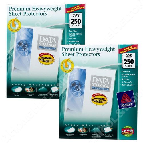 Avery 76006 Clear Sheet Protector Top Load Acid Free 500 Sheets Sealed Packages