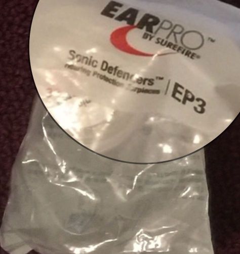EARPRO BY SUREFIRE EP3-LPR Ear Plugs, Clear, 24dB, L, PR