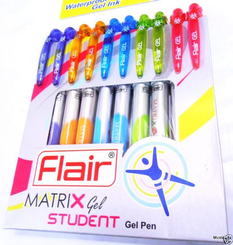 Flair Matrix Waterproof Gel ink pen mix body color Red ink 50 pcs Free shipping