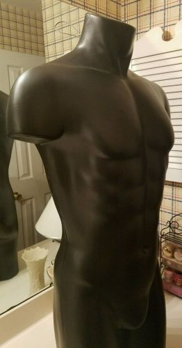 MALE MANNEQUIN DRESS BODY FORM black - MAN&#039;S CLOTHING DISPLAY + HANGING HOOK