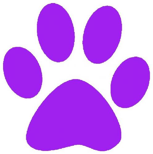 30 Custom Purple Paw Print Personalized Address Labels