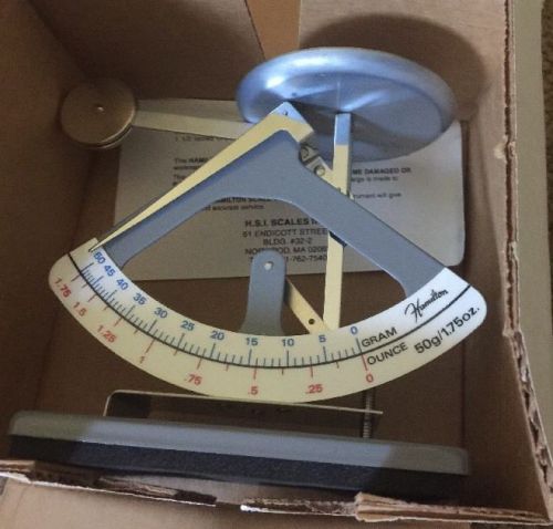 Hamilton Mechanical Balance Scale 50 g Gram/1.75 OZ Ounce Weight Measurement NEW