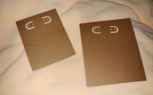 NEW Handmade Earring jewelry display card, 2x3 to 3x4 in, 56 pcs, brown straight