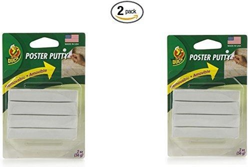Duck Brand Removable Mounting Poster Putty, 2 oz., White (1436912) (2 pack)