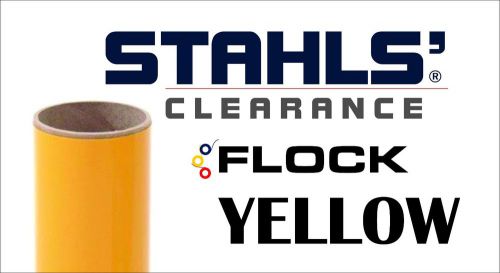 12&#034; x 36&#034; - stahls&#039; flock heat transfer vinyl - yellow - 5 sheets for sale