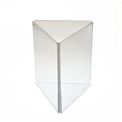Marketing Holders 5 X 7 Inch Three Sided Acrylic Table Tent Sign Holder Sold By
