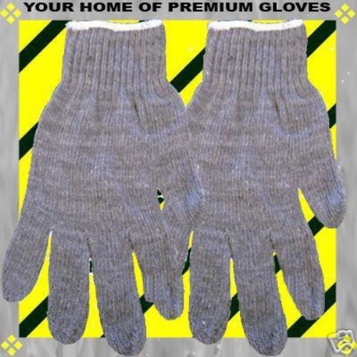Large XLarge 36 Pairs Gray KNIT Look WORK GLOVE Lot Cotton Wholesale L-XL