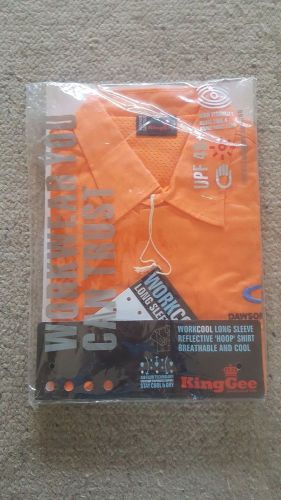 KINGGEE LONG SLEEVE REFLECTIVE HOOP SHIRT SIZE L