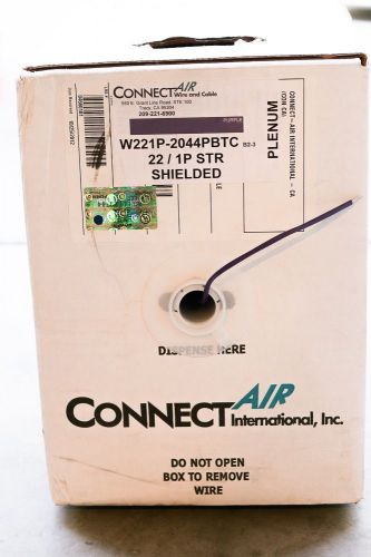 Connect Air Plenum W221P-2044PBTC 22/1P STR Shielded Purple Cable 22AWG