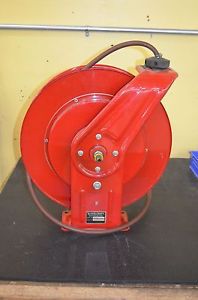 Reelcraft hose reel model 2z864b red vintage with 300 psi hose attached for sale