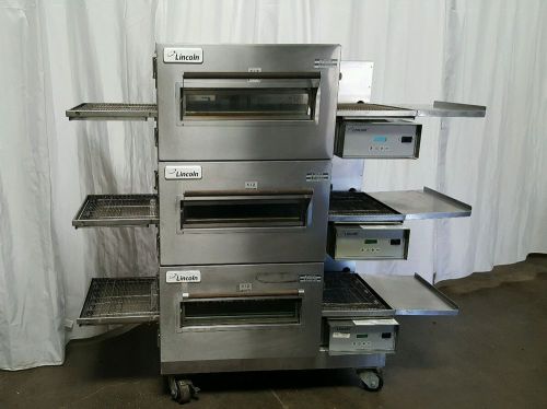 LINCOLN Impinger 1132 Three Electric Conveyor Pizza Ovens &gt;&gt;&gt; TRIPLE STACK &lt;&lt;&lt;