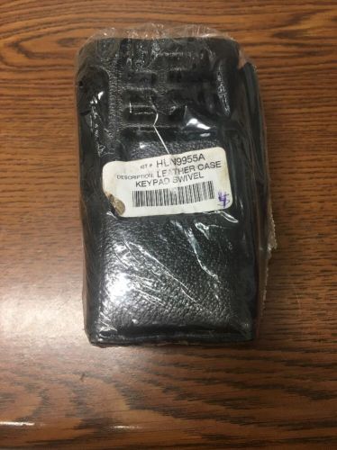 Motorola Black Leather Carrying Case HLN9955A Two Way Radio