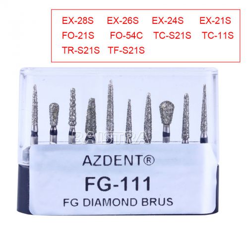 New 1X Dental Diamond Burs Gingival bevel bus Kit Black AZDENT FG-111