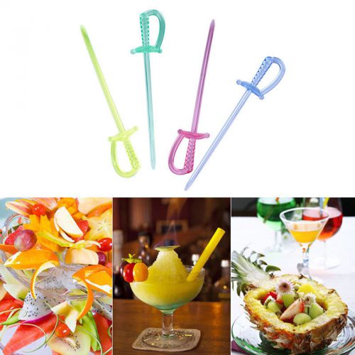 300x Colorful Cocktail Picks Sticks Buffet Cupcake Party Wedding Decorations