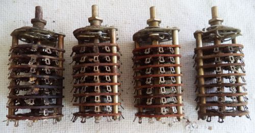 (4) NOS 8 PoleTriple Throw (8P3T) 3 Position Limited Rotary Switch