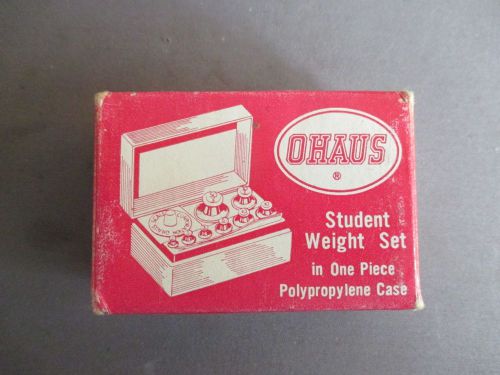 Ohaus Student Metric Weight Set Fractional &amp; Gram Weights, Case Missing Forceps~