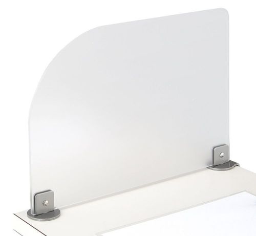 29&#034; w x 12&#034; h frosted acrylic desk divider, privacy panel, partition, clamp on for sale