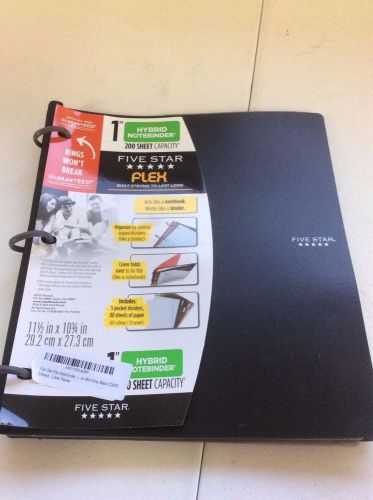 Five Star Flex NoteBinder, 1-Inch Capacity, Customizable Cover, 11.5 x 10.75 Inc