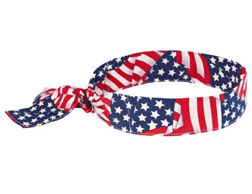 Ergodyne chill-its 6700 evaporative cooling bandana-tie stars and stripes for sale