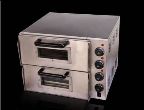 New 220V 16&#034; Double Electric Pizza Oven Commercial Ceramic Stone J