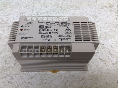 Omron S82K-10024 24 VDC 4.2 Amp Power Supply 100-120/200-240 V Input S82K10024