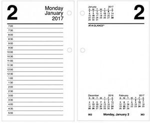 AT-A-GLANCE Daily Desk Calendar 2017 Refill, January - December, 3-1/2 X 6