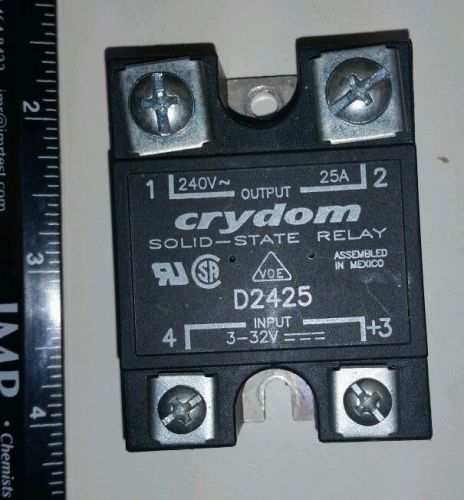 Crydom D2425 Solid State Relay 240 Vac 25 Amp - 3 to 34 VDC activation signal