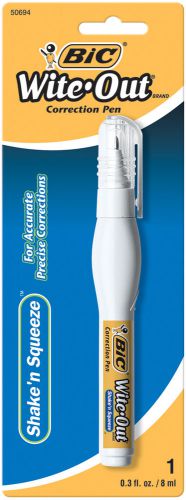 &#034;Bic Wite Out Shake &#039;n Squeeze Correction Pen-.3oz, Set Of 3&#034;