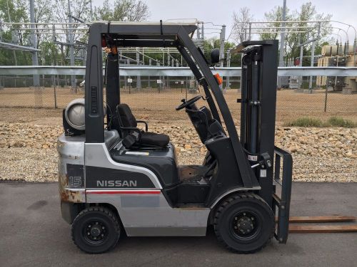 2010 nissan pf15 3000lb pneumatic tire forklift lift truck for sale