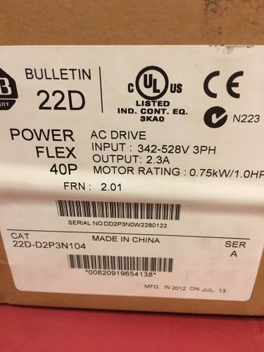 AB Power Flex40p 1Hp AC Drive