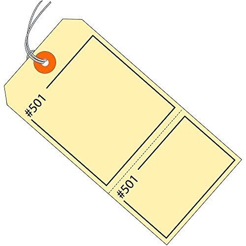 Partners Brand PG26210  Pre-Strung Claim Tags, Consecutively Numbered, 4-3/4&#034; x