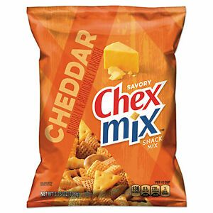 Chex Mix, Cheddar Flavor Trail Mix, 3.75 oz Bag, 8/Box SN14839 SN14839  - 1 Each