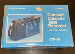 New Tandy Radio Shack Voice Actuated Cassette Tape Recorder CTR-76