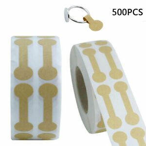 500PCS Brown Price Tags Stickers Jewelry Round Barbell Labels Dumbbell Tags BA