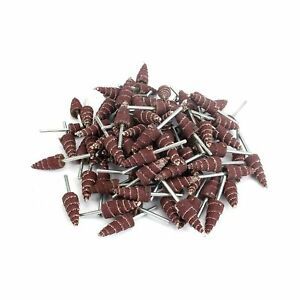 20Pcs 3x10mm Cone Shape Mounted Point Abrasive Sandpaper Flap Sanding Wheel G...