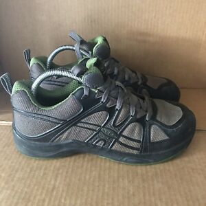 Keen ESD ASTM F2413 Mens 8.5 Gray Green Black Steel Toe Safety Work Shoes
