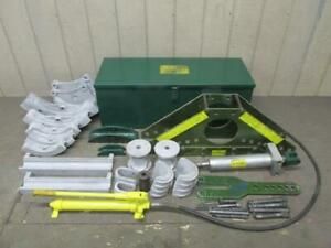 Greenlee 883-4 Portable Hydraulic Pipe Conduit Bender One Shot 1-1/4&#034; to 4&#034;
