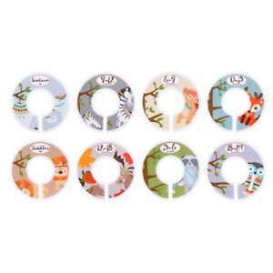 8Pcs Size Divider Nice Chic Fine Garment Size Tag Clothes Marking Ring